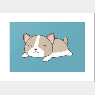 Kawaii and Cute Puppy Dog T-Shirt Posters and Art